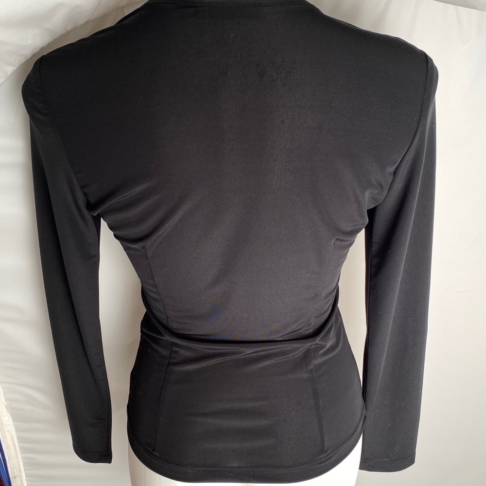 Karen Robertson black stretch fitted cut-out top M - Picture 3 of 12